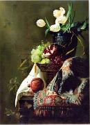 unknow artist Floral, beautiful classical still life of flowers.115 oil on canvas